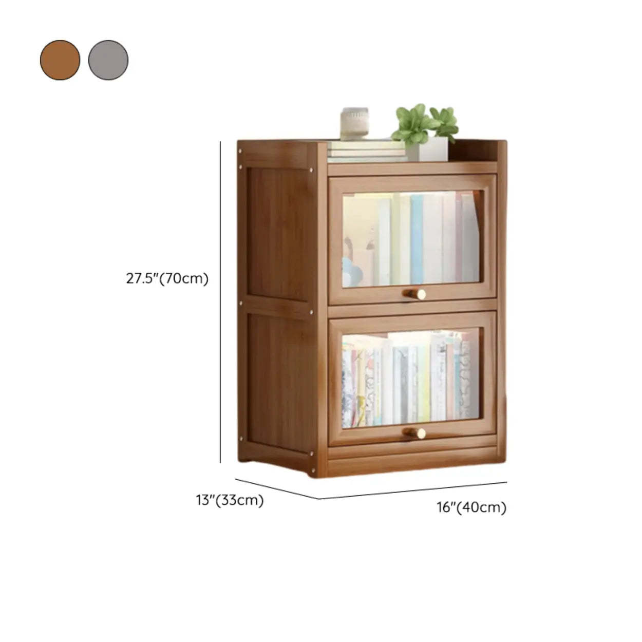 Vertical Closed-Back Cabinet Bookcase