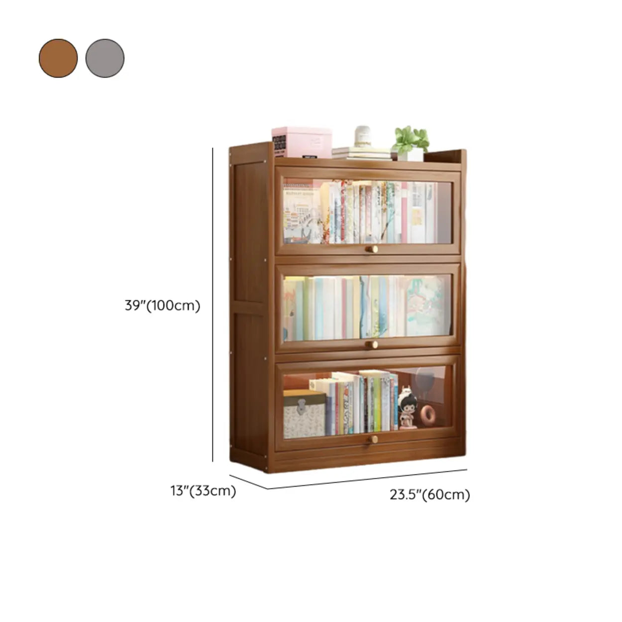 Vertical Closed-Back Cabinet Bookcase