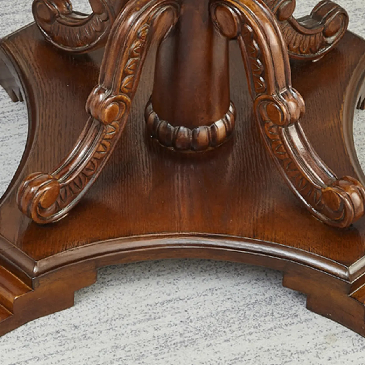 Vintage Round Brown Wood Counter Height Bar Table