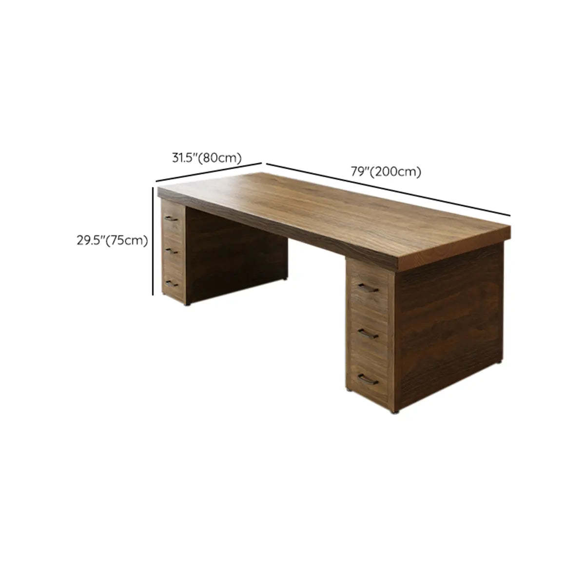 Classic Wooden Drawer Double Writing Desk