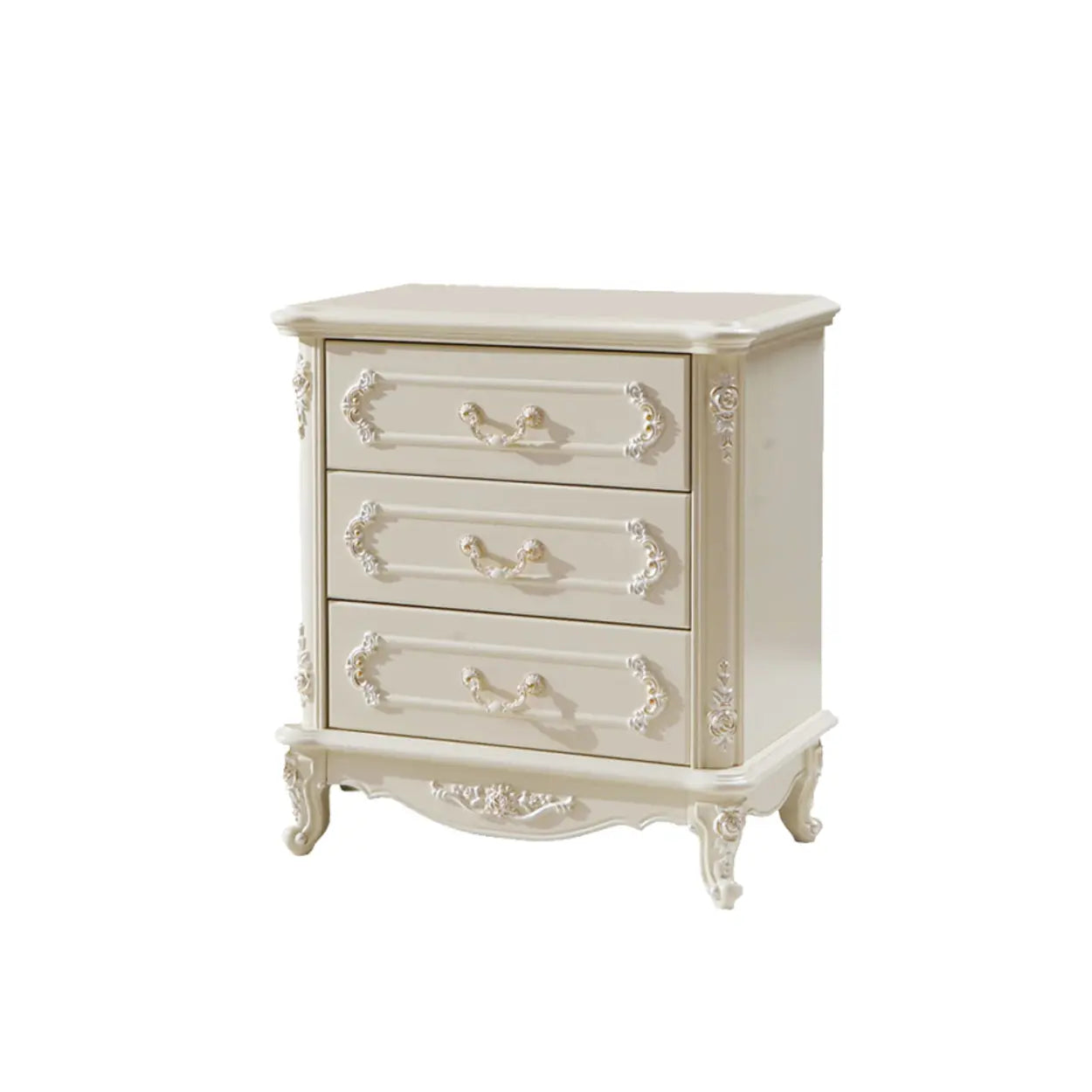 Classical Cream Vertical Wooden Chest — 4