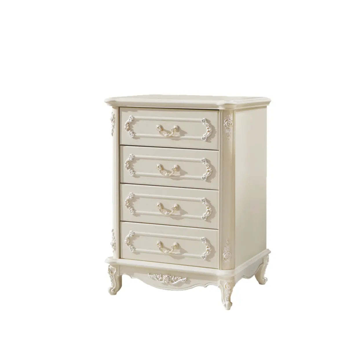 Classical Cream Vertical Wooden Chest — 5