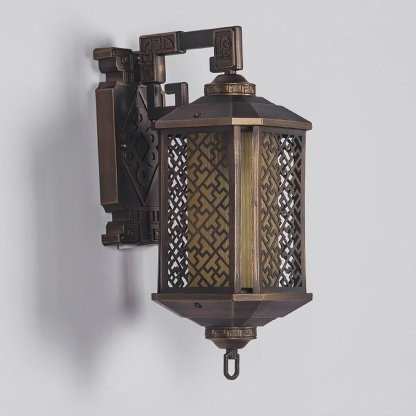Classical Hollow Pattern Outdoor Waterproof Wall Lamp for Villa Courtyard Corridor-Lighom