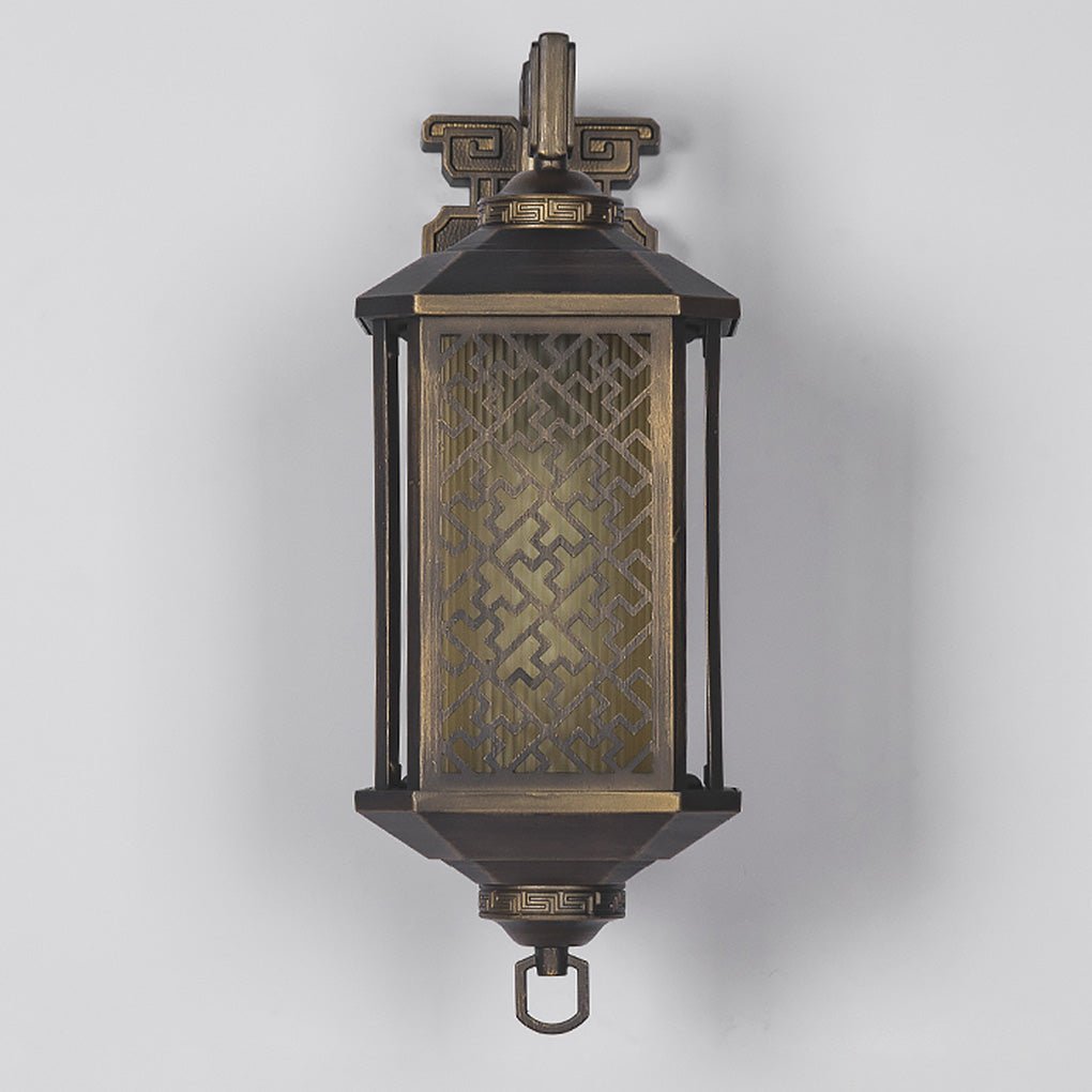 Classical Hollow Pattern Outdoor Waterproof Wall Lamp for Villa Courtyard Corridor-Lighom