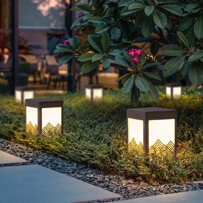 Classical Hollowed Pattern Landscape Decorative Lighting Waterproof Lawn Lamp for Outdoor-Lighom