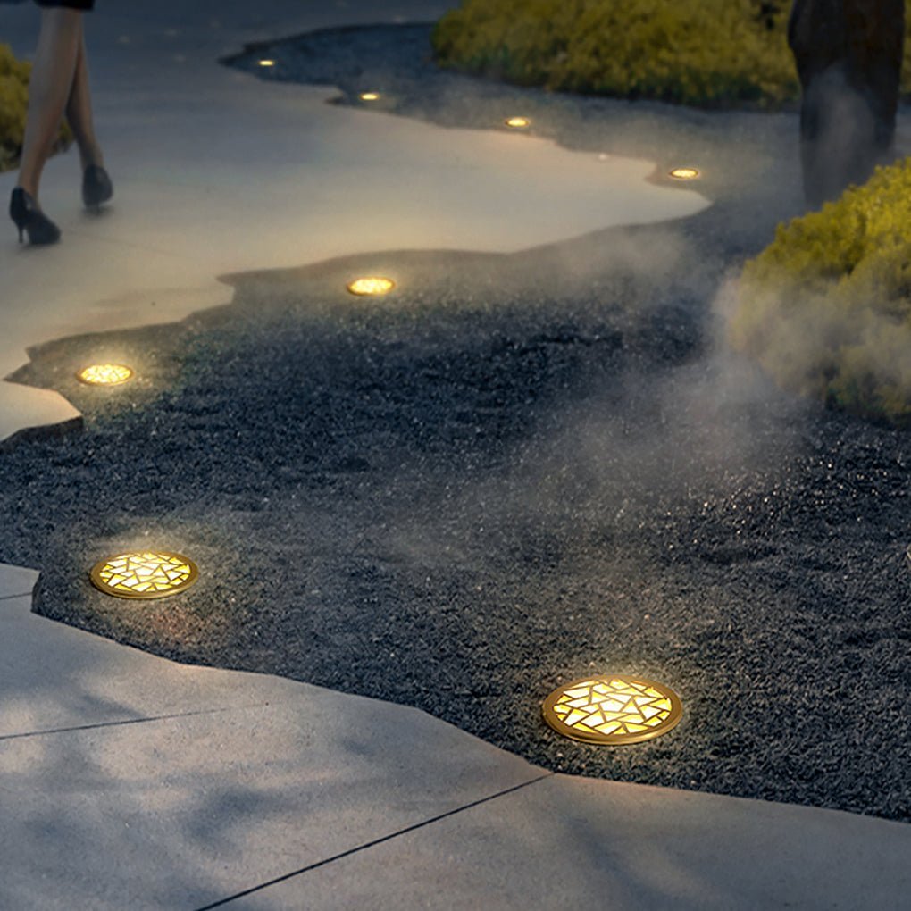 Classical Pattern Waterproof LED Embedded Ground Lights for Outdoor Garden Steps-Lighom