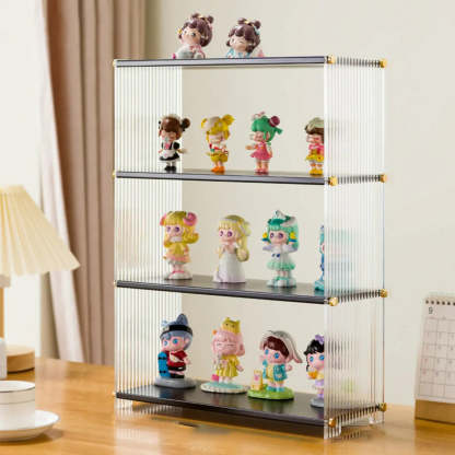 Clear Acrylic Stackable Figure Display Cabinet — Natural