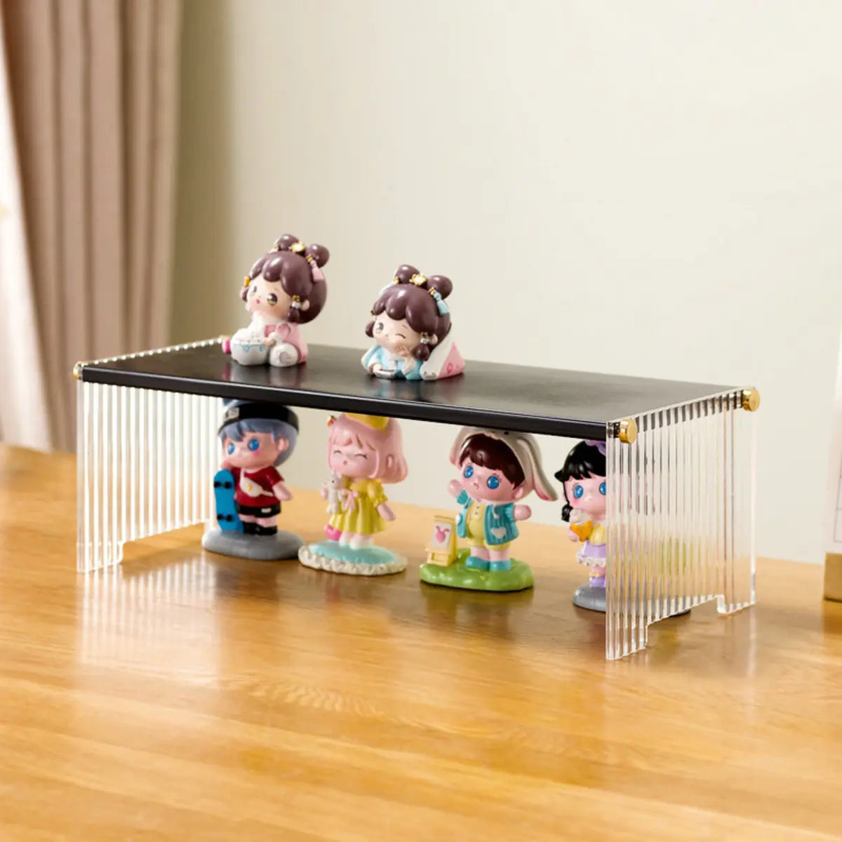 Clear Acrylic Stackable Figure Display Cabinet — Natural