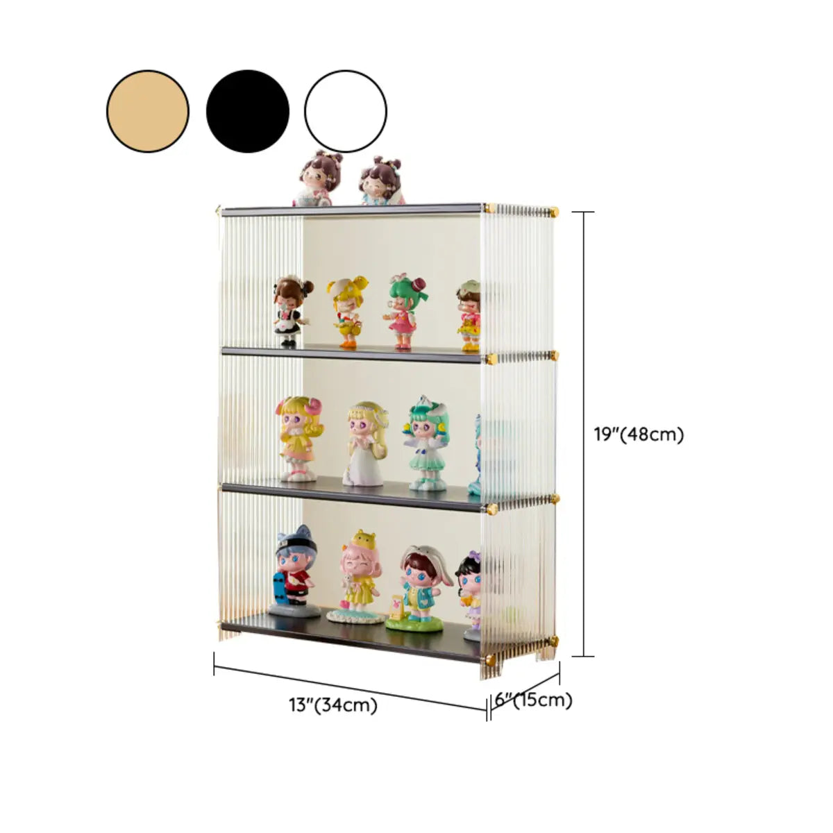 Clear Acrylic Stackable Figure Display Cabinet