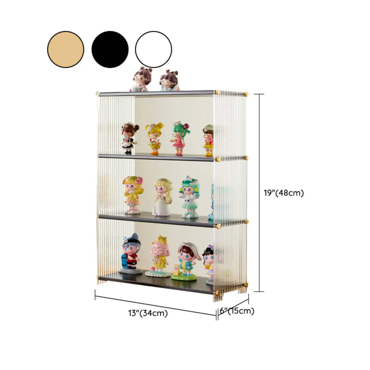 Clear Acrylic Stackable Figure Display Cabinet
