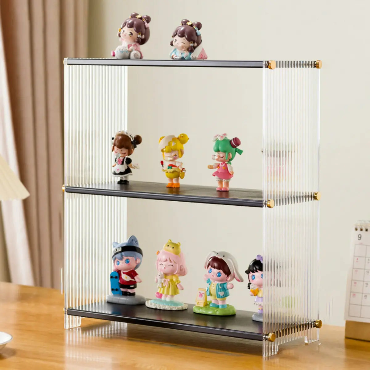Clear Acrylic Stackable Figure Display Cabinet — Natural