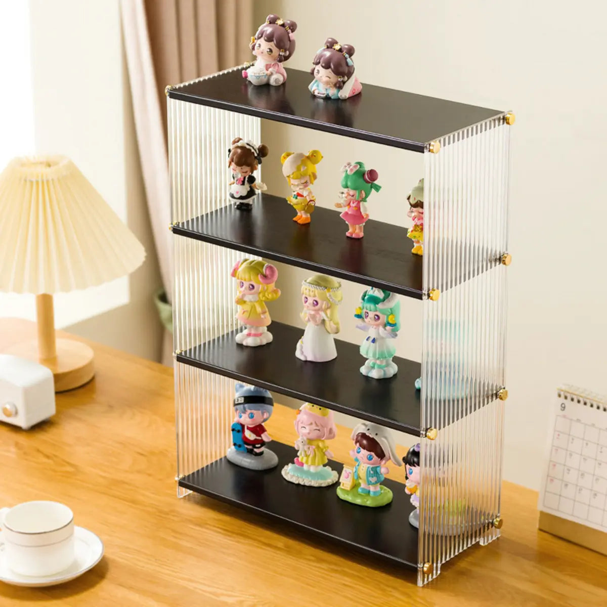 Clear Acrylic Stackable Figure Display Cabinet — Natural