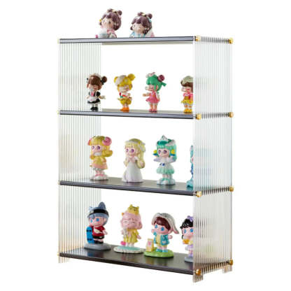 Clear Acrylic Stackable Figure Display Cabinet — White