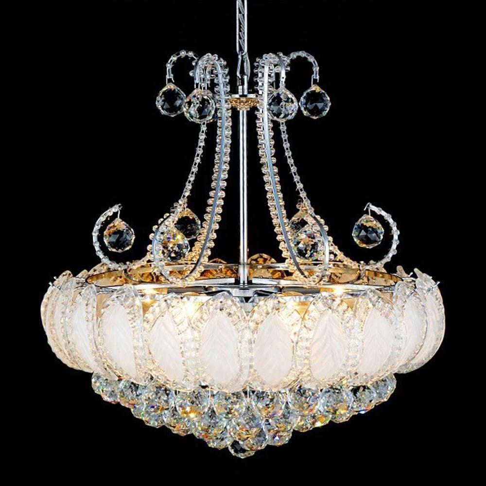 8-light Modern Gold/Silver Vintage Crystal Chandeliers For Living Room-Lighom