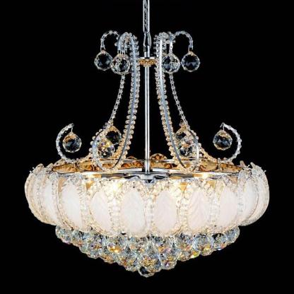 8-light Modern Gold/Silver Vintage Crystal Chandeliers For Living Room-Lighom