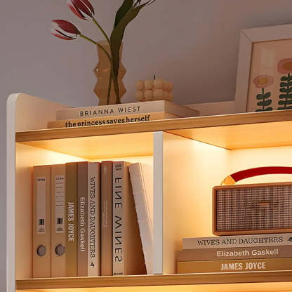 Vertical Wood Storage Bookcase