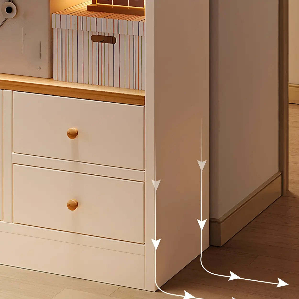 Vertical Wood Storage Bookcase