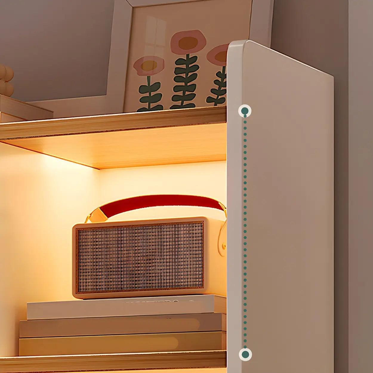 Vertical Wood Storage Bookcase