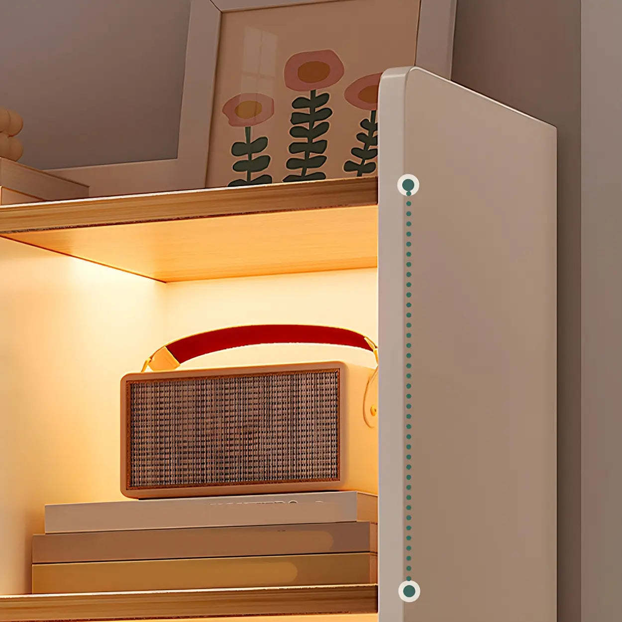 Vertical Wood Storage Bookcase