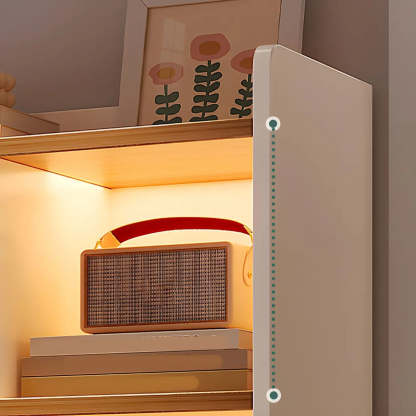 Vertical Wood Storage Bookcase