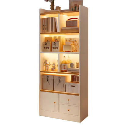 Vertical Wood Storage Bookcase