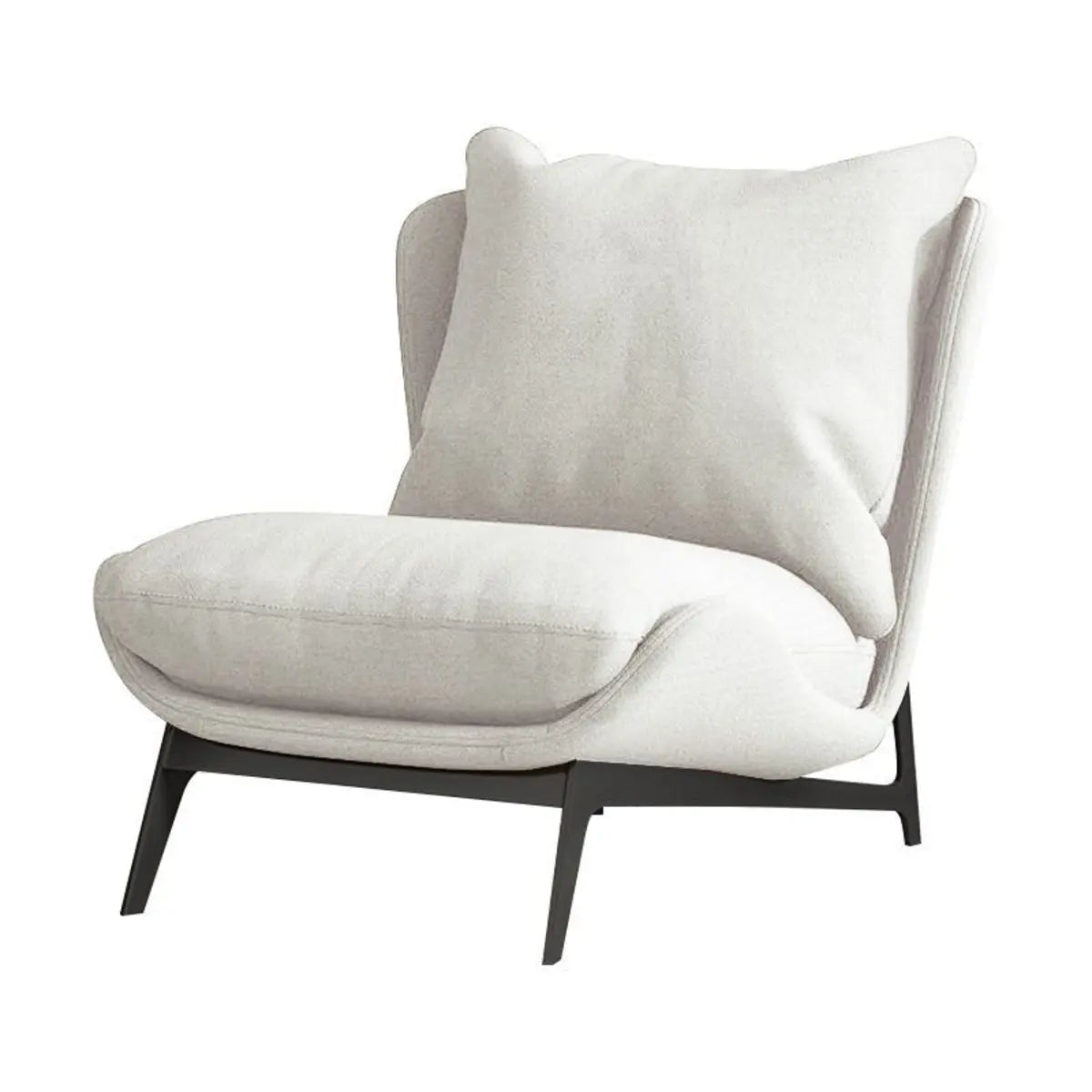 Coffee-Beige Dove Velvet Pillow Back Side Chair — Coffee/ Blue / Dove Velvet