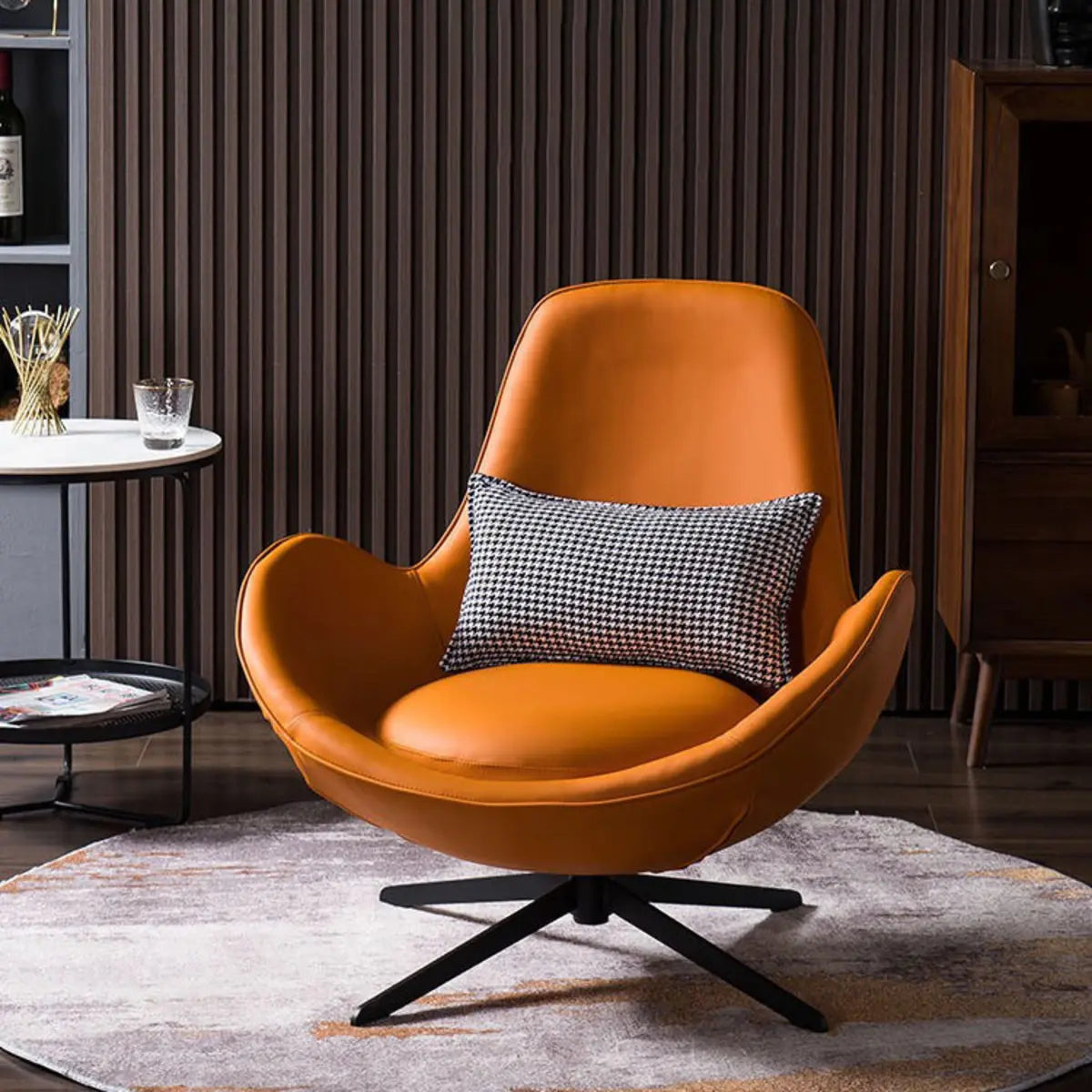 Coffee Stain-Resistant Microfiber Leather Arm Chair