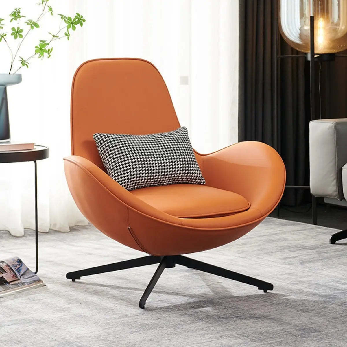 Coffee Stain-Resistant Microfiber Leather Arm Chair