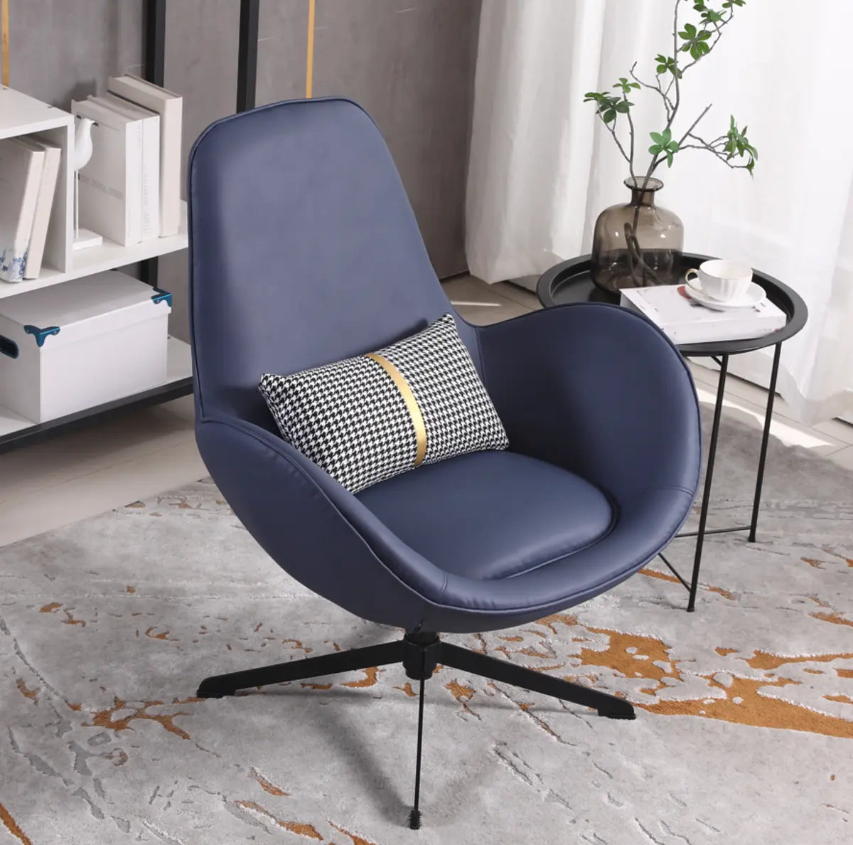 Coffee Stain-Resistant Microfiber Leather Arm Chair
