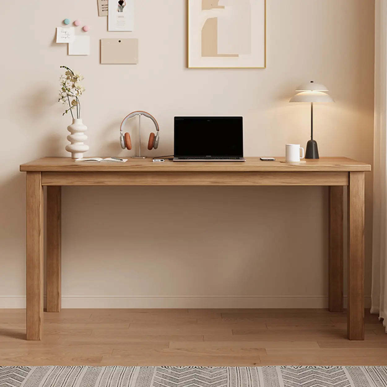 Coffee Wood Butcher Block Writing Desk — Coffee / Table Only