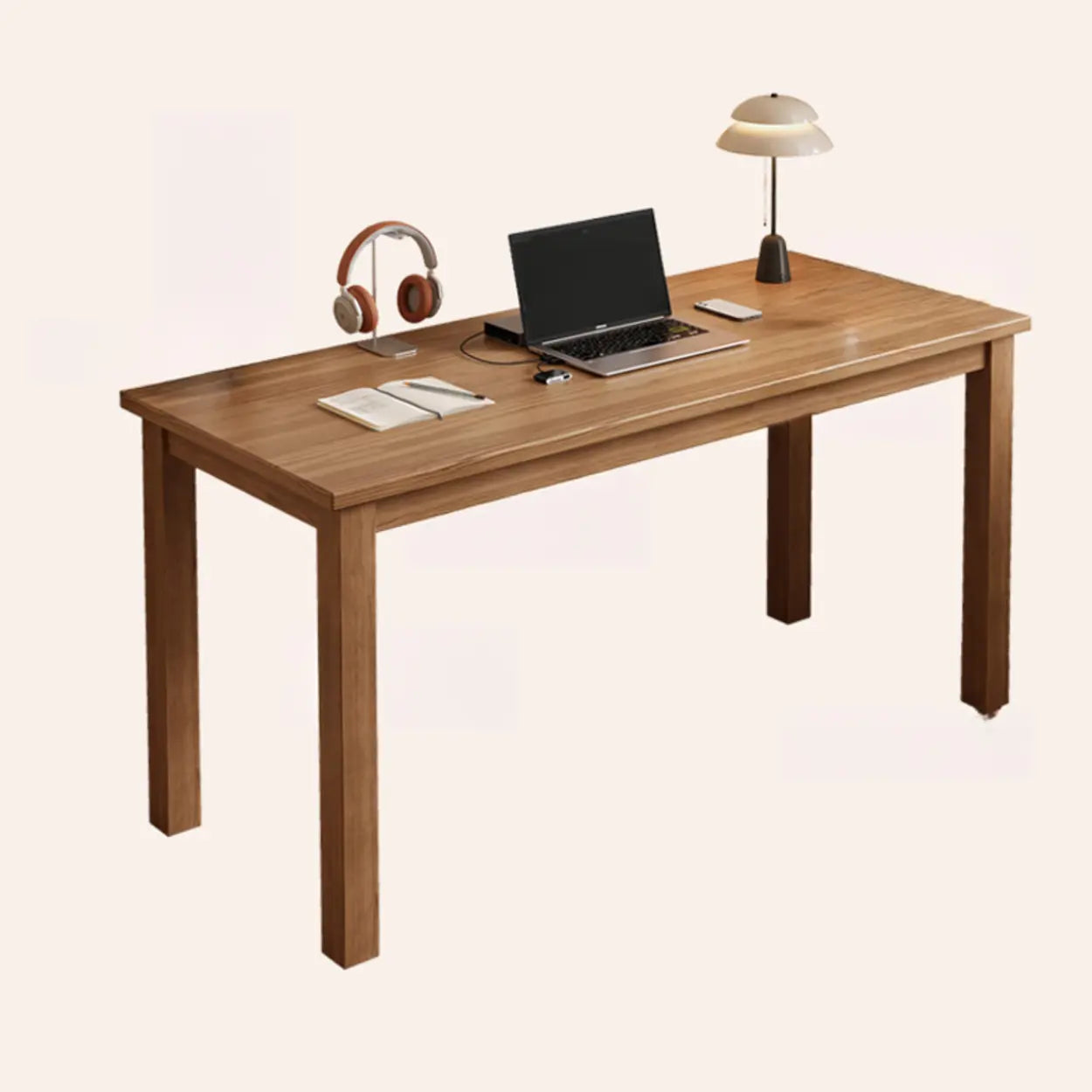 Coffee Wood Butcher Block Writing Desk — Coffee / Table Only