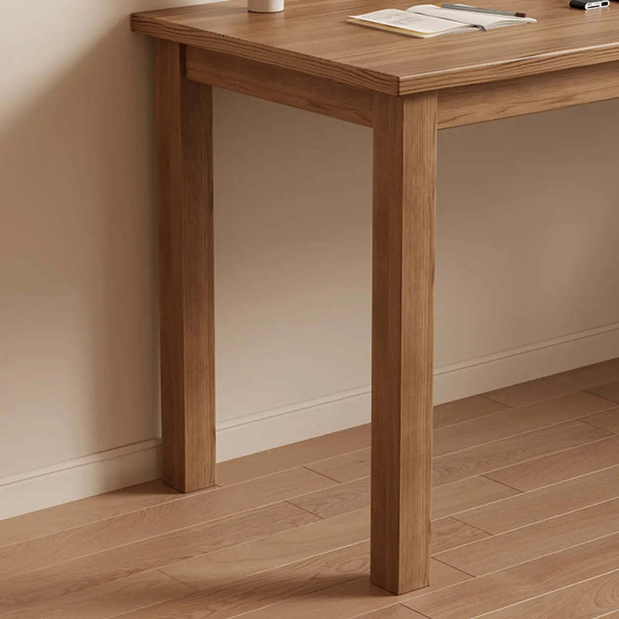 Coffee Wood Butcher Block Writing Desk — Coffee / Table Only