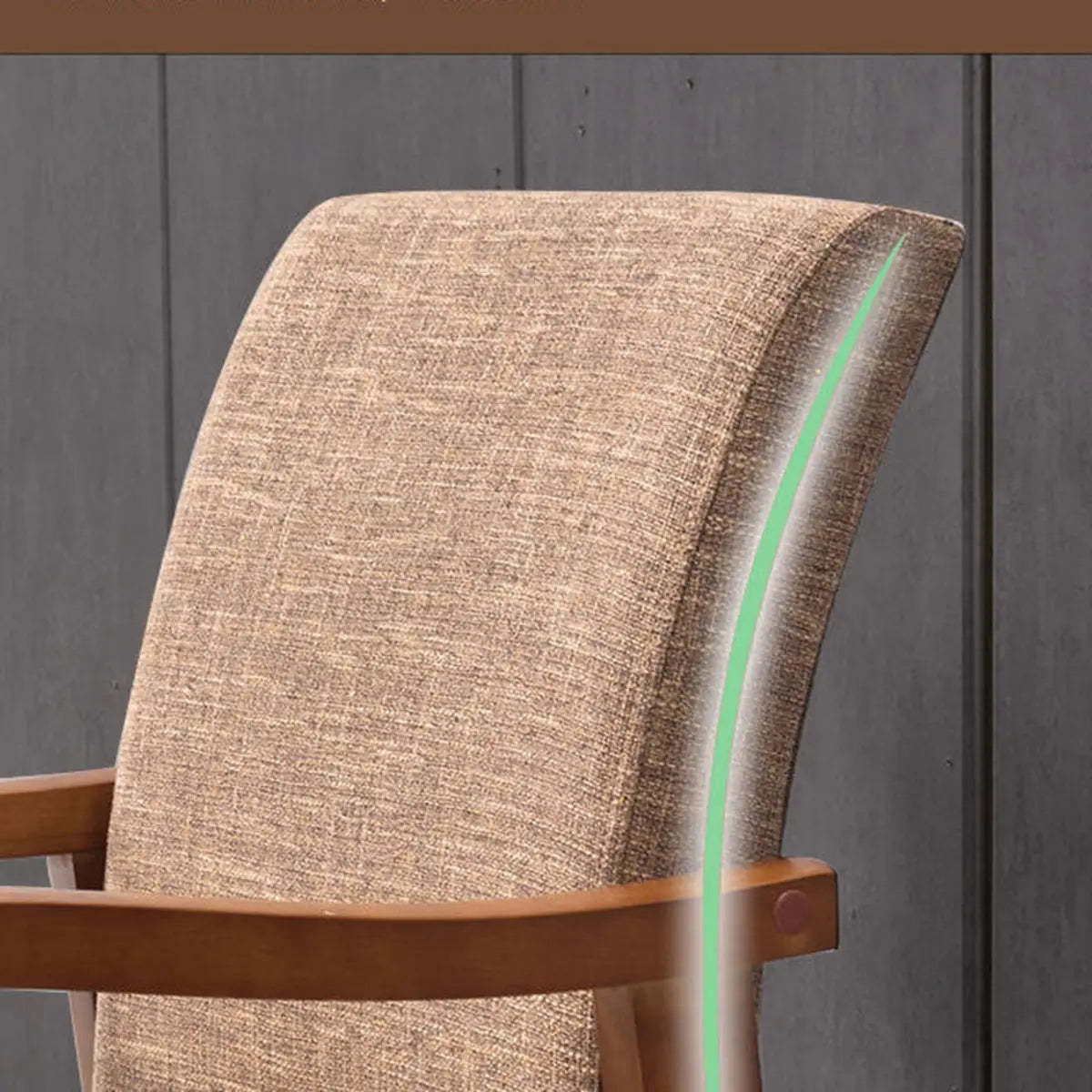 Coffee Wood Frame Upholstered Dining Arm Chair — Burgundy / Walnut