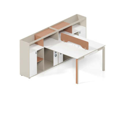 Collaborative Cabinet Drawer L-Shape Computer Desk