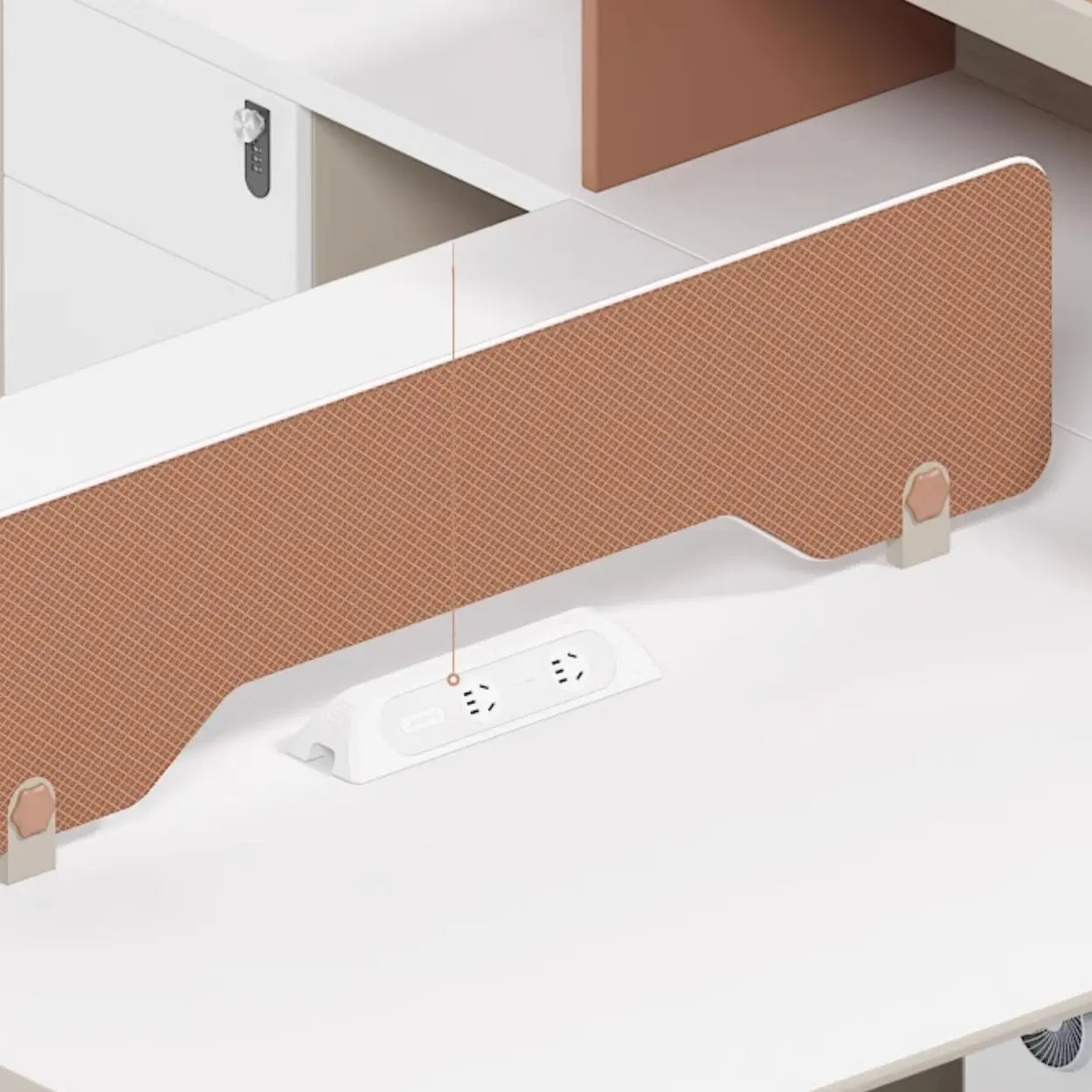 Collaborative Cabinet Drawer L-Shape Computer Desk