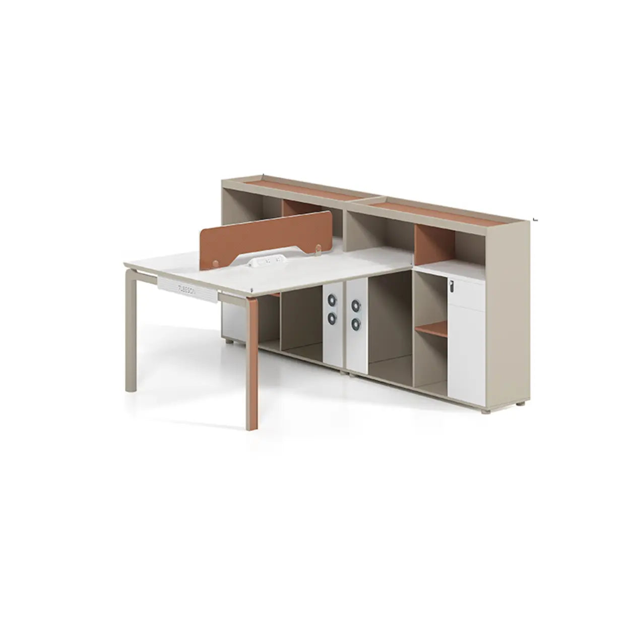 Collaborative Cabinet Drawer L-Shape Computer Desk — Table Only