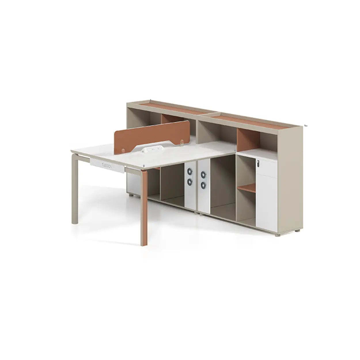 Collaborative Cabinet Drawer L-Shape Computer Desk — Table Only