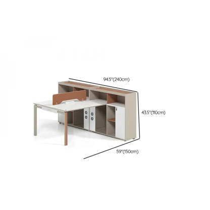 Collaborative Cabinet Drawer L-Shape Computer Desk