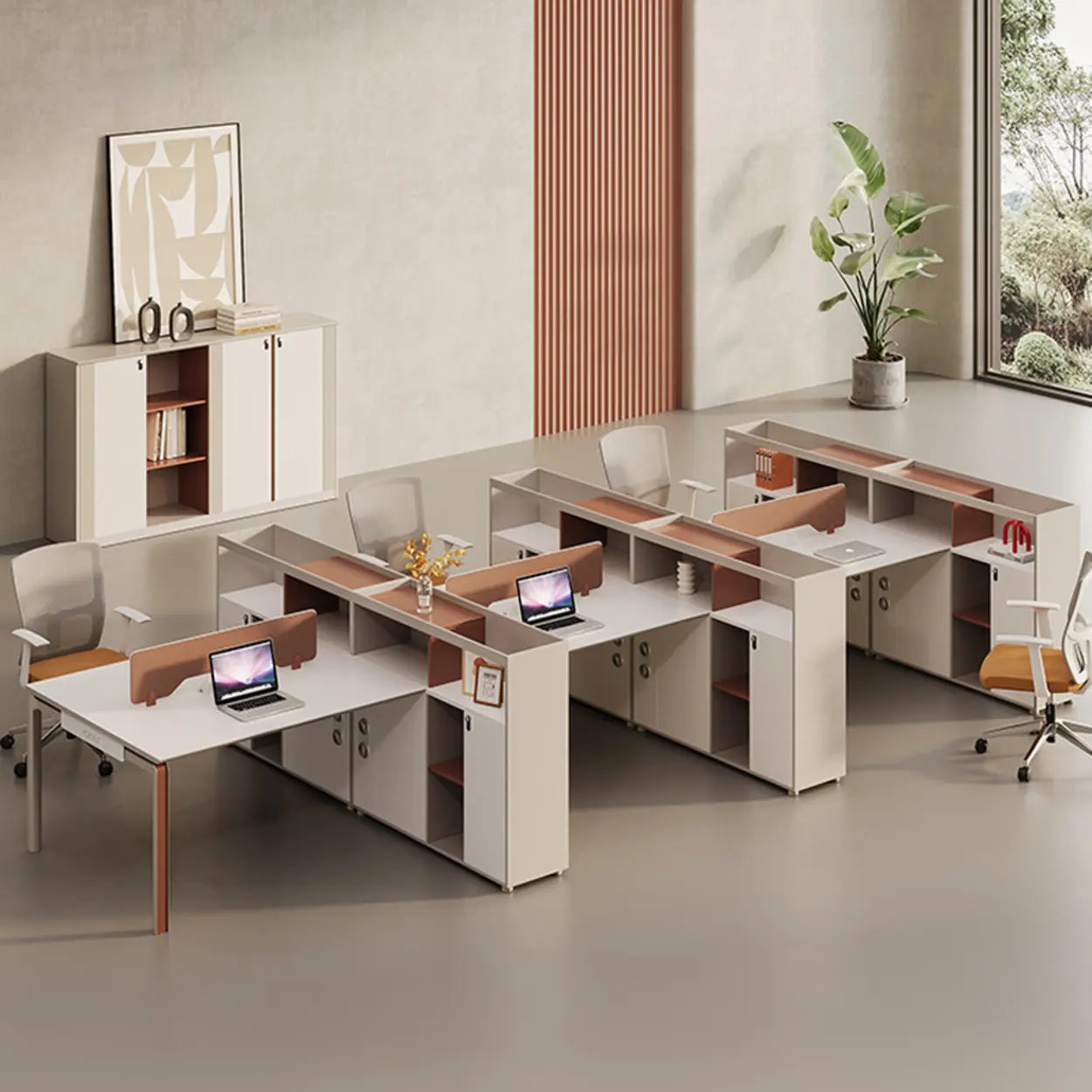 Collaborative Cabinet Drawer L-Shape Computer Desk — Table Only