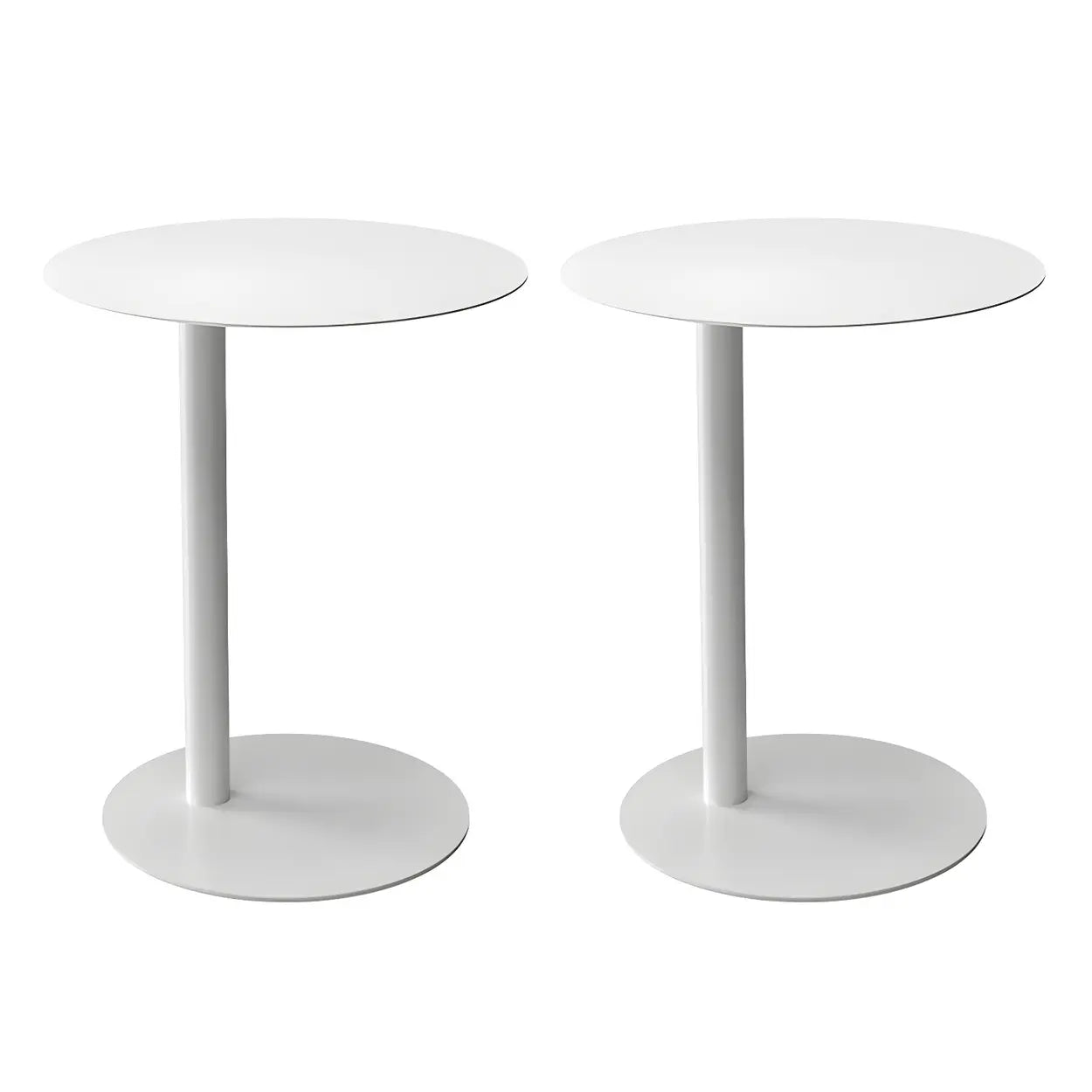 Round Metal C-Shape Side Table — Light Yellow / 2