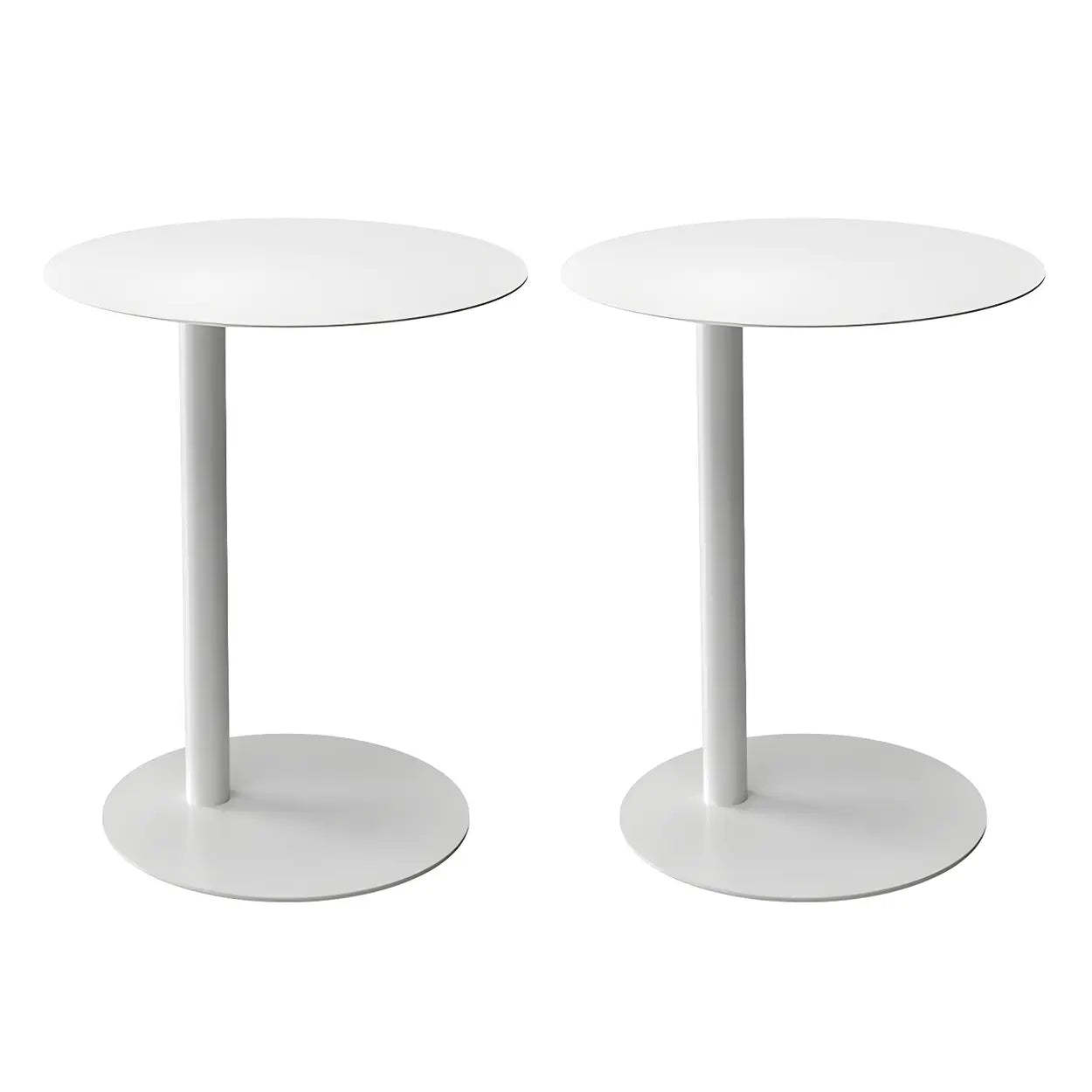 Round Metal C-Shape Side Table — Light Yellow / 2