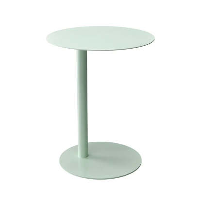 Round Metal C-Shape Side Table — Light Yellow / 2
