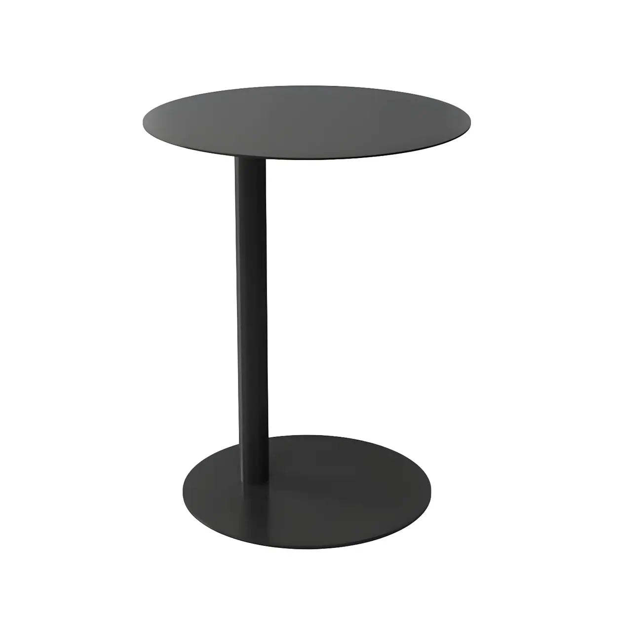 Round Metal C-Shape Side Table — Blue / 1