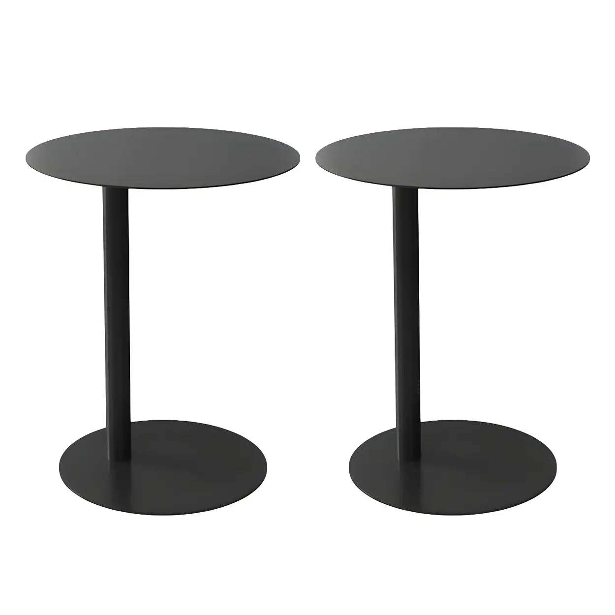 Round Metal C-Shape Side Table — Blue / 2