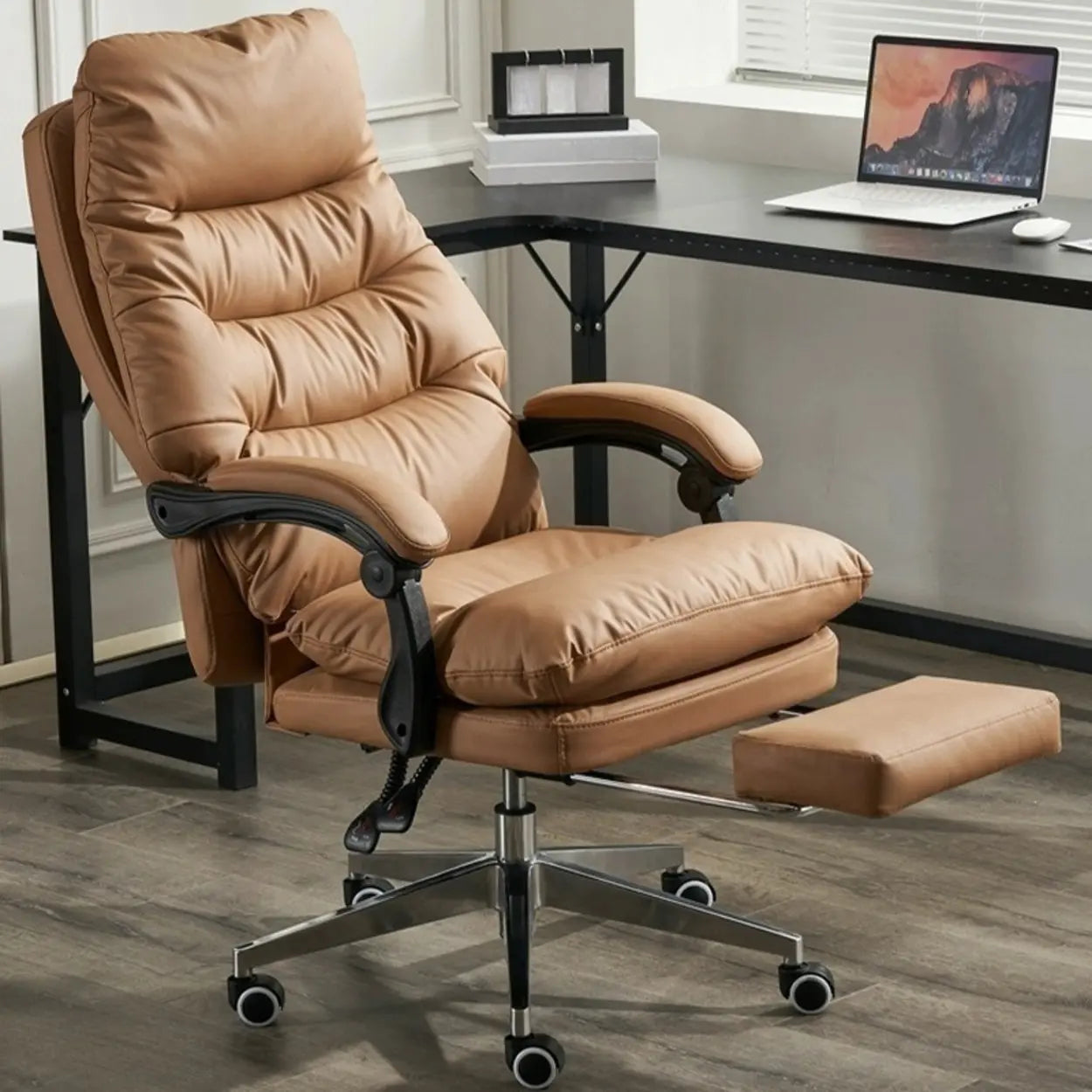 Reclining Leather Executive Office Chair