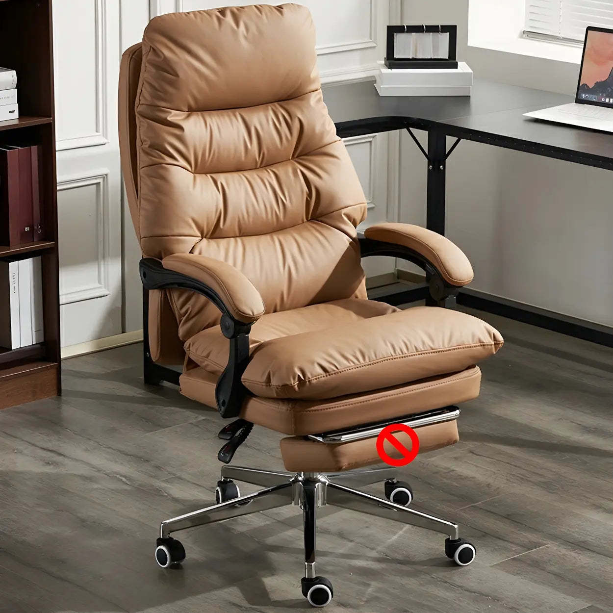 Reclining Leather Executive Office Chair