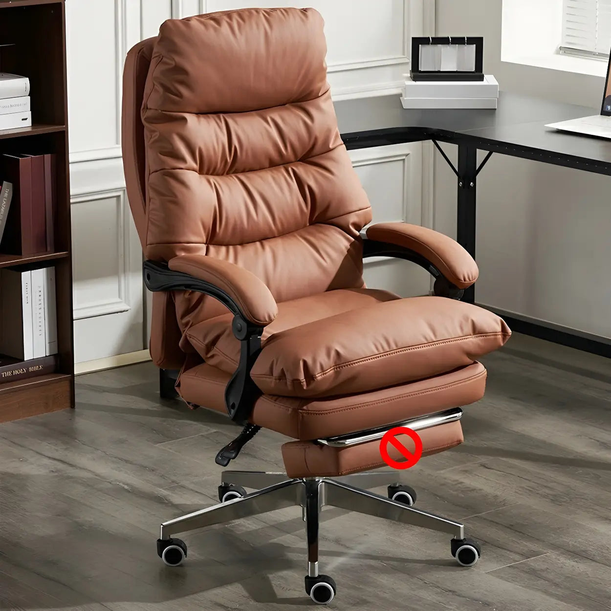 Reclining Leather Executive Office Chair