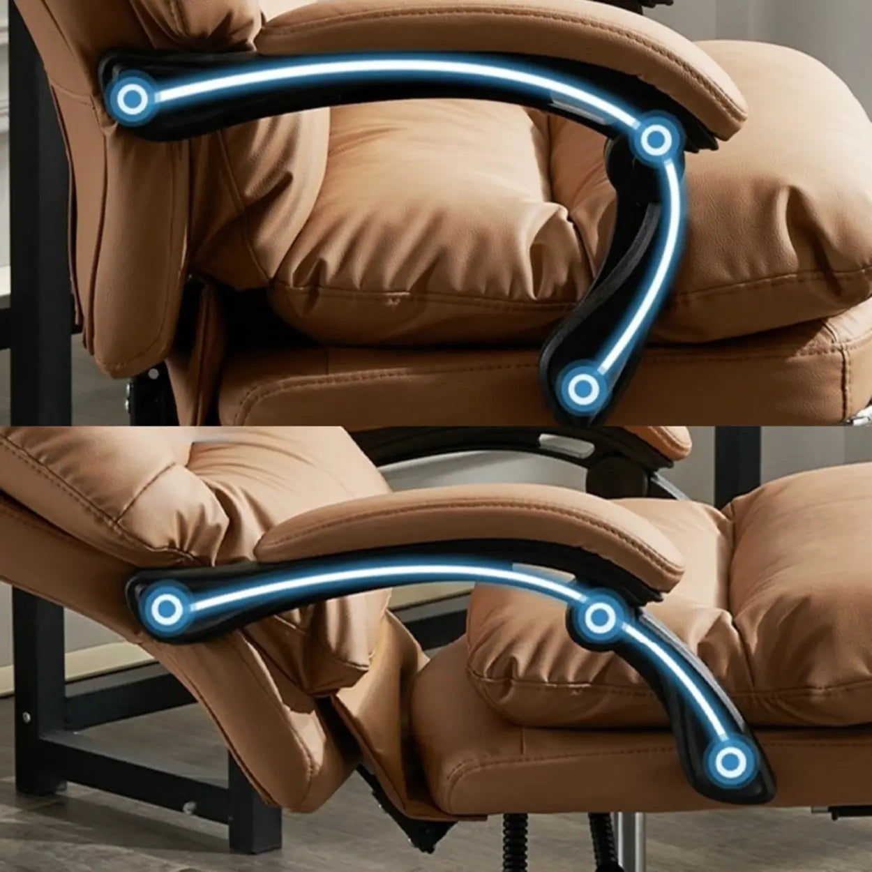 Reclining Leather Executive Office Chair