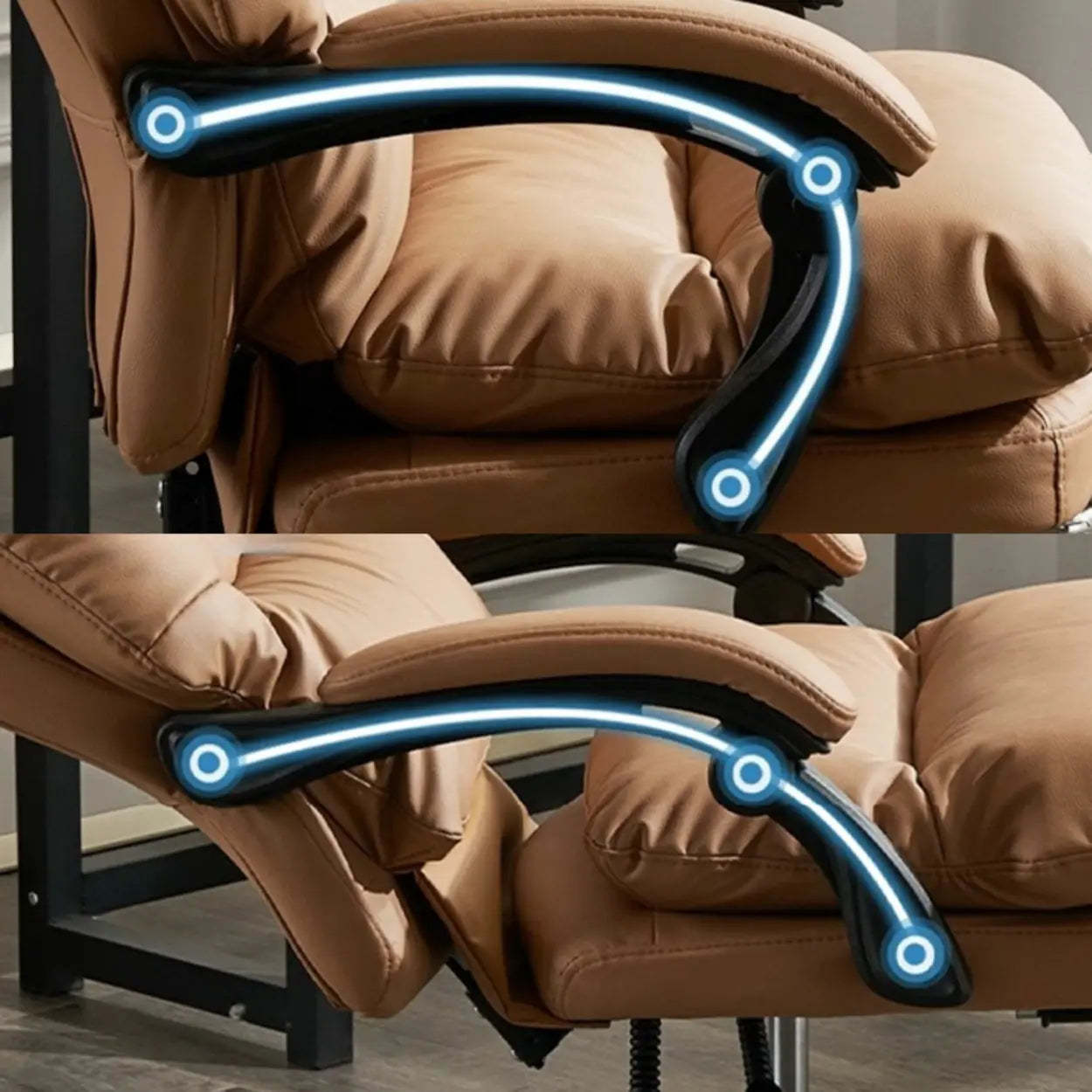 Reclining Leather Executive Office Chair