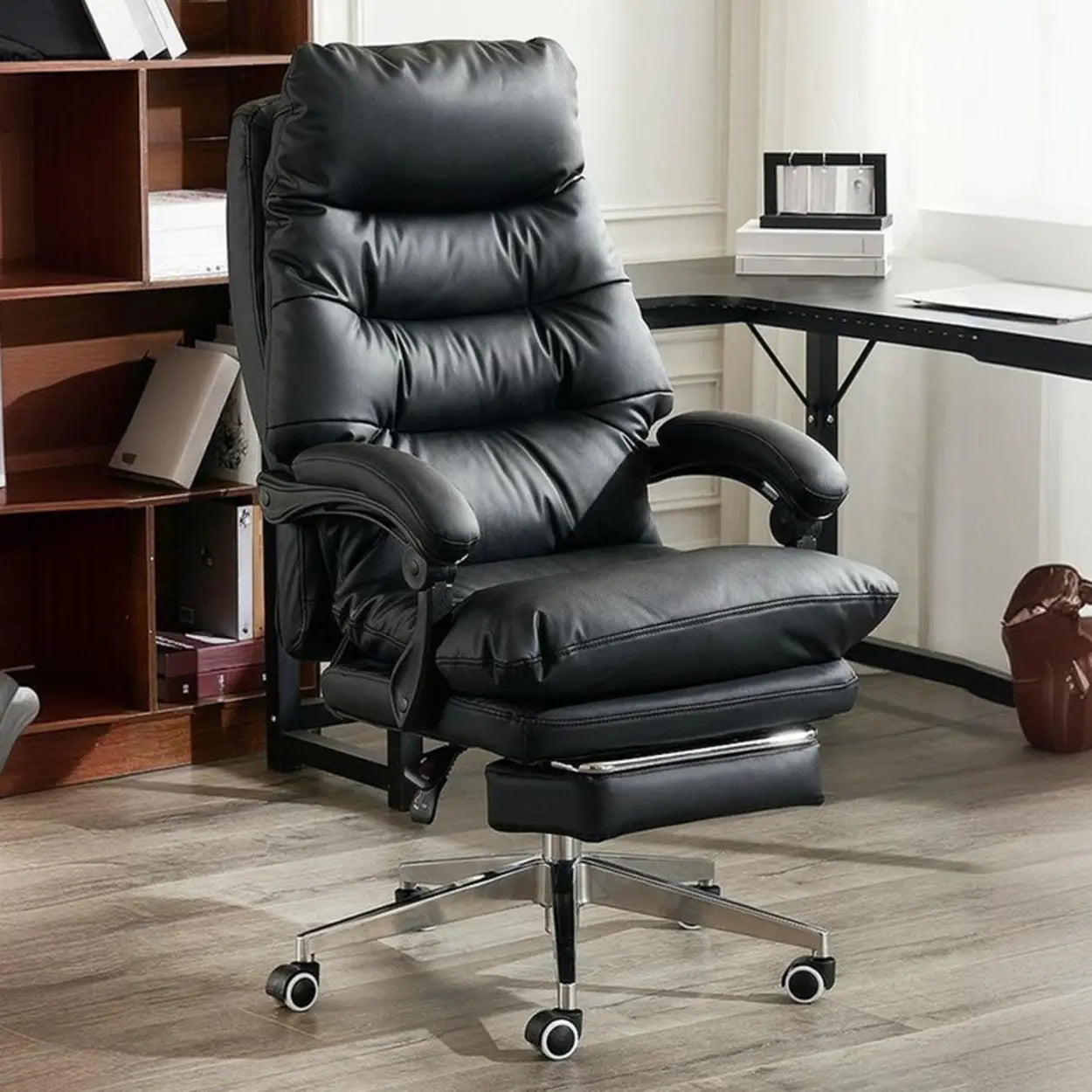 Reclining Leather Executive Office Chair
